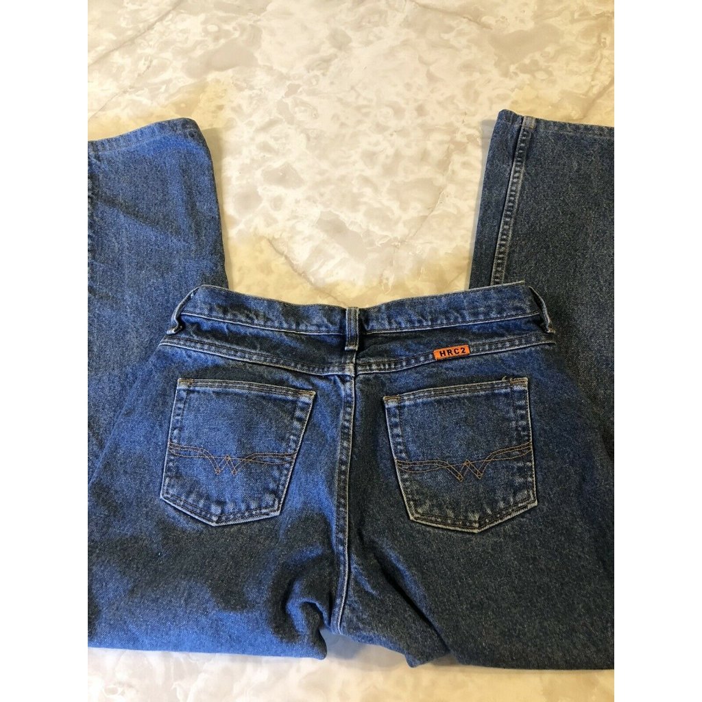Wrangler Womens Work Jeans Blue Medium Wash Flame Resistant 100% Cotton 7/8 X 32
